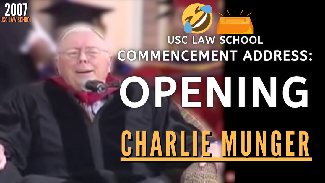 Charlie Munger's USC Law School Commencement Address Opening. | USC Law School 2007【C:C.M Ep.158】